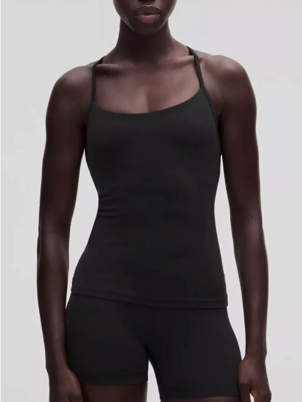 Lululemon Flow Y Black Tank Top Light Support, B/C Cup Size 4